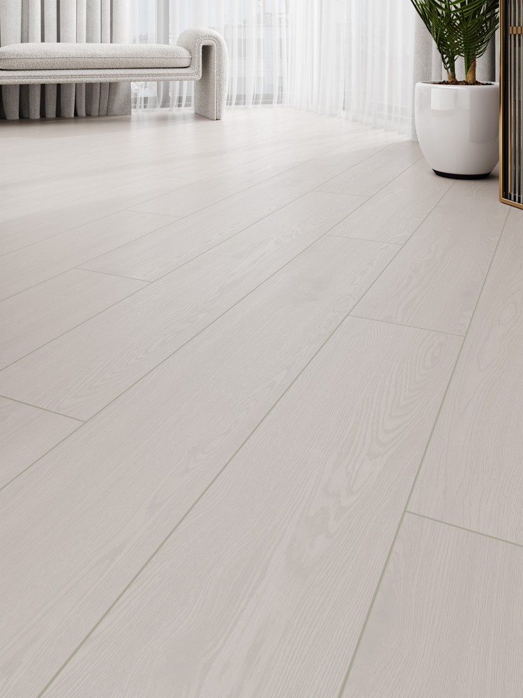 Кварцвиниловый SPC ламинат Cronafloor Grand Sequoia Дуб Белый 1200×180×5 фото в интерьере